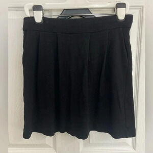 J Jill Women’s Rayon/wool Black Skater Swing Pull On Skirt Size Small Pockets